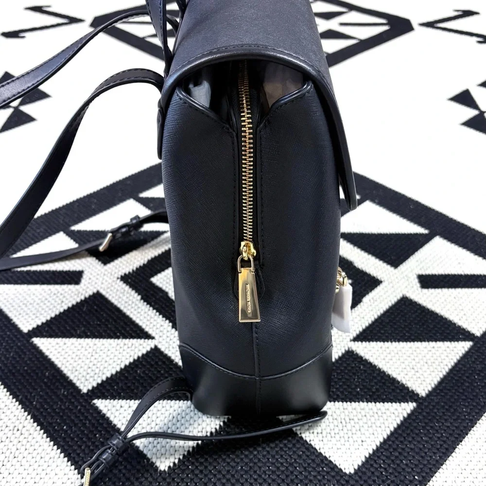 Michael Kors Harrison Medium Saffiano Leather Backpack in Black